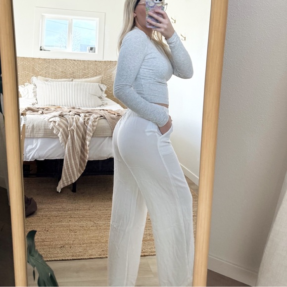 Volcom Cream Wide Leg Pants - Picture 2 of 5